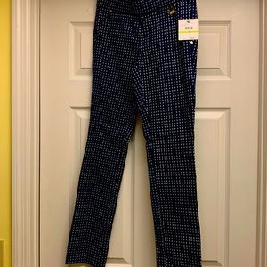 Rafaela “Havana Blue” comfort pull on slim leg pants